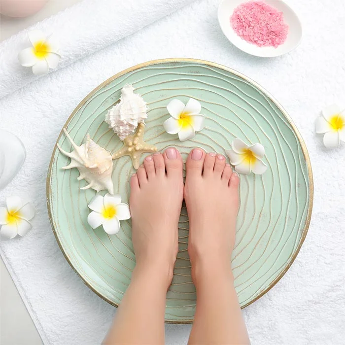 Pedicure spa flowers